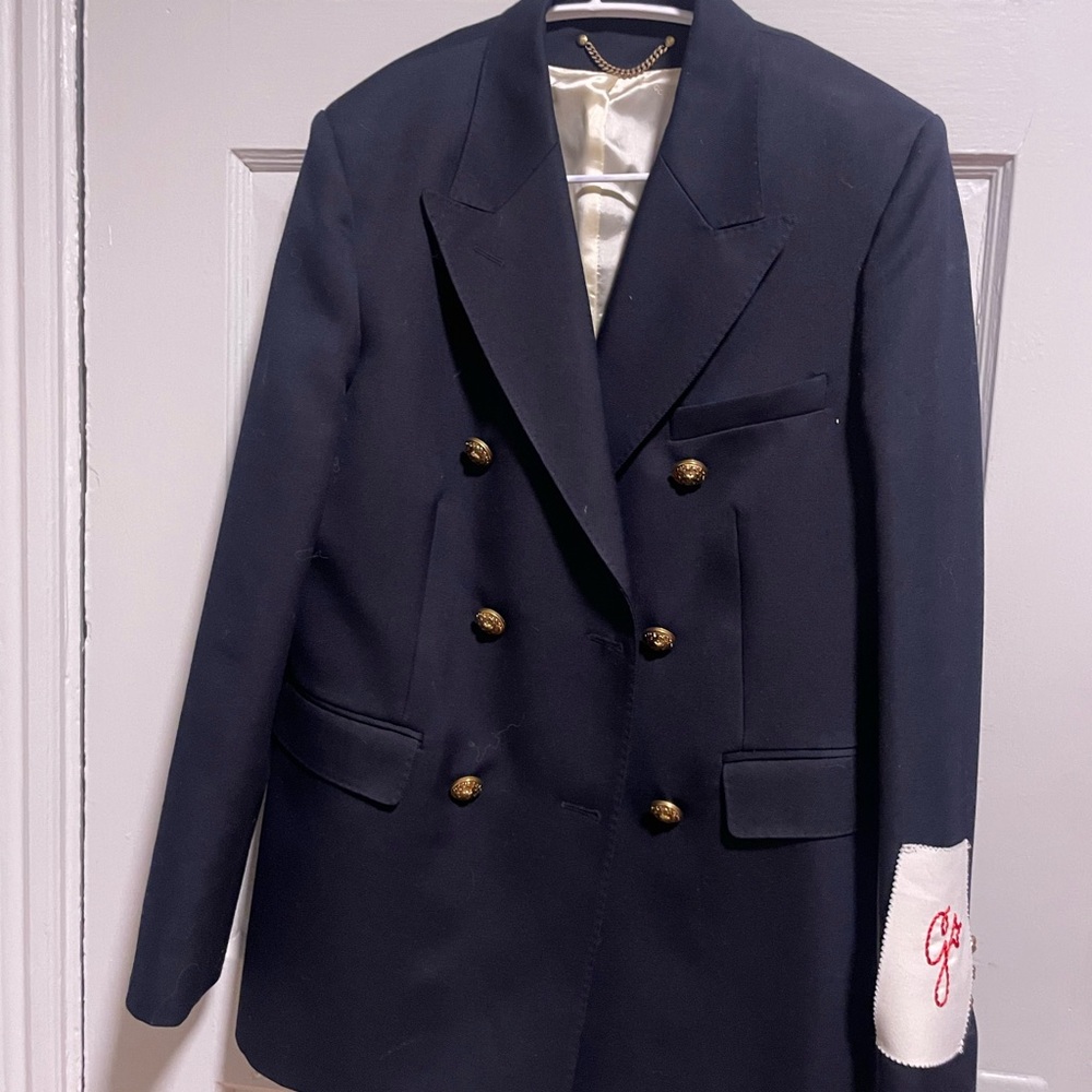 Golden Goose Cream and Black Lined Blazer